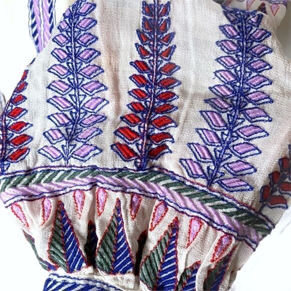 FREE PEOPLE FP embroidered off-shoulder peasant top size XS - Picture 5 of 11